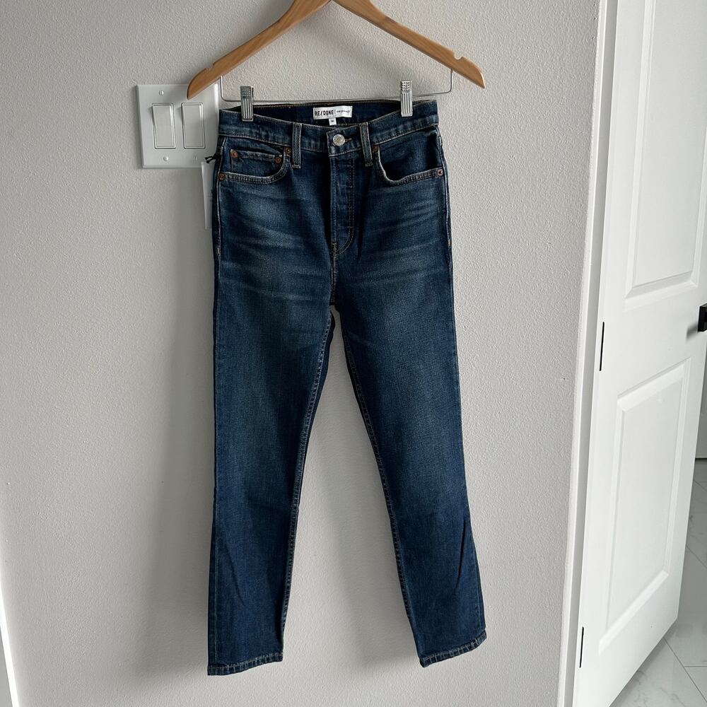 Re/done High Rise Ankle Cropped Jeans Size 24
